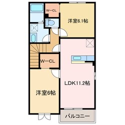 ブリーズヒル国領Ｆの物件間取画像